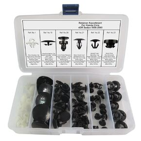 72 Pcs with Box Hood Insulation Engine Cowl Top Weatherstrip Retainer Assortment Kit for Honda Civic Sedan 4DR 1996-2000 Wire Routing Clip Hood Prop Rod Grommet Cowl Panel Fastener Push Rivet