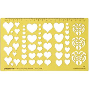 Traceease Heart Shapes Jewelery Settings Jewelry Templates Drafting Tools Jewellery Designing Stencils