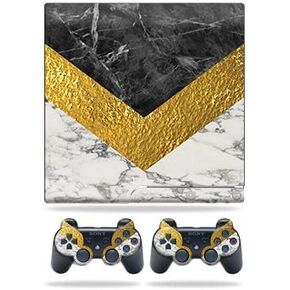 Skin Compatible with Sony Playstation 3 PS3 Slim + 2 Controllers – Modern Marble | MightySkins Protective, Durable, and Unique Vinyl wrap Cover | Easy to Apply, Remove | Made in The USA