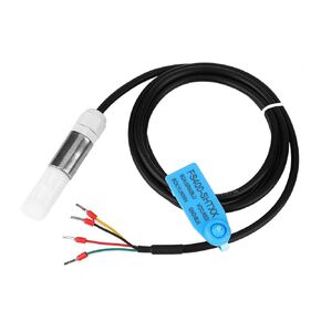 Waterproof Temperature Sensor, I2C Output Measuring Humidity Digital Thermal Stainless Steel Probe Thermometer Hygrometer FS400 SHT30 31 35 Multifunctional Soil Moisture Module with Extension Cable