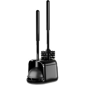 Utopia Home Toilet Plunger - Heavy Duty Toilet Brush and Plunger Set for Bathroom - Toilet Plunger and Brush Set with Holder for Deep Cleaning (White, Pack of 1)