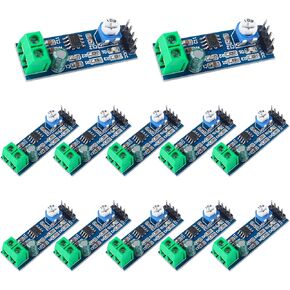 12pcs LM386 Audio Amplifier Module 200 Times Mono Audio Amplifier Board 5V-12V Input 10K Adjustable Resistance for EK1236