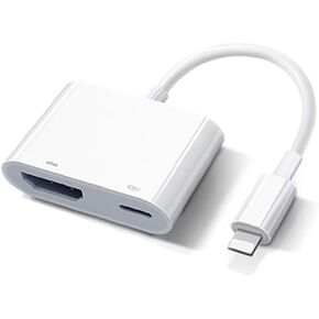 Apple MFi Certified Lightning to HDMI Adapter,1080P Screen Converter with Lightning Charging Port HDMI Digital AV Adapter iPhone to HDMI Adapter Compatible with iOS Devices for Projector/Monitor/TV