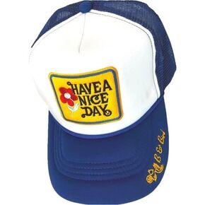 “Have A Nice Day" Premium Embroidered Snapback Adjustable Trucker Hat with B & Bird Logo (Royal Blue)