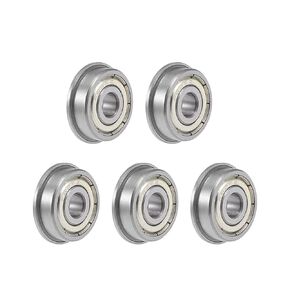 uxcell F63800ZZ Flange Ball Bearing 10x19x7mm Shielded Chrome Bearings 5pcs