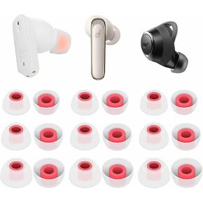 9 Pairs Ear Tips Compatible with JBL Tune 230NC TWS in-Ear Headphones, S/M/L 3 Size Silicone Eartips Earbuds Ear Buds Gel Wings Skin Accessories Compatible with Soundcore Life Series - White