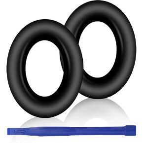 Adhiper Silicone Ear Pads Cover Protector for Bose QuietComfort 15 QC25 QC35 QC45 Headphone Cushions,Sweat-Proof and Washable Ear Cushions Cover for QC15,25,35,45(Black)