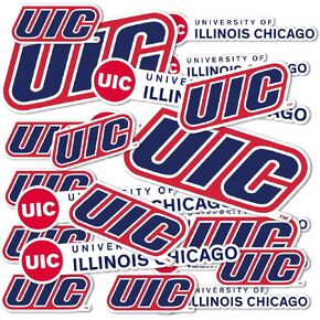 Desert Cactus University of Illinois at Chicago Stickers Flames Vinyl Decals Laptop Water Bottle Car Scrapbook T1 (Type 1-1)