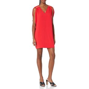 Trina Turk Women's V Neck Dress with Hardware