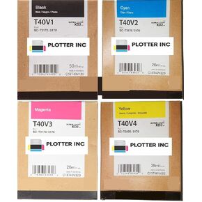 SureColor T40V Ink Cartridges T40V120 T40V220 T40V320 T40V420 Ink Set for T5170 T5170M T3170 T3170M T2170 Black Cyan Magenta Yellow, High Capacity