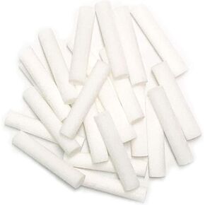 24 Pack Cotton Wick Essential Oil Inhaler Replacement Kit,Highly Absorbent Cotton 4 cm (1 5/8 inch) Blank Nasal Sticks, 2 Mini Droppers.for Essential Oil Inhalers.
