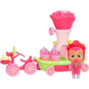 Cry Babies Magic Tears Happy Flowers - Rose's Bike Cart Playset | 17+ Accessories and Exclusive Rose Doll in Kuwait