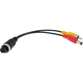 4 Pin Female to RCA Male Adapter DGZZI 20cm/7.87" M12 4 Pin Female Aviation Head to RCA Male and DC Male Connector Cable for Car Camera
