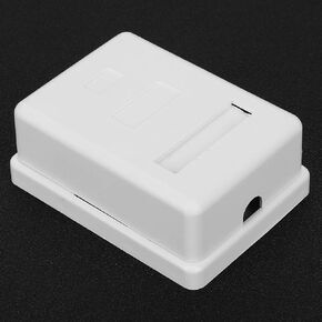 Oumefar 2 قطعة RJ45-8P8C CAT6 سطح جبل صندوق سطح المكتب معلومات صندوق وصلات منفذ واحد محمية الشبكات سطح شنت