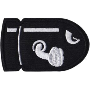 Bullet Bill - Video Game Character - 3.125" x1.875" Iron On Patch / Applique