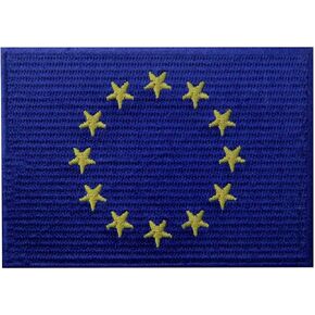 European Union Flag Embroidered Emblem EU Europe Iron On Sew On International Patch