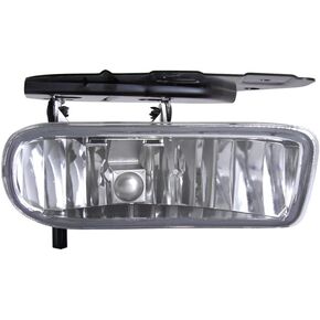 For 2002-2006 Cadillac Escalade Fog Light Driver Side | Chrome Crystal Housing | Clear Lens | Replacement For GM2592138 | 15252038