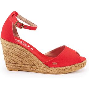 Viscata Aiguafreda Espadrille Canvas Wedges Spain Handmade 3 ½" Heel Women's Open Toe Sandals with Breathable Organic Cotton Canvas and 100% Natural Jute Midsole for all Occasions: Casual, Work, Party in Kuwait