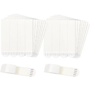24 Pairs Adhesive Picture Hanging Strips, 0.7"x3.6" Damage Free Picture Hangers Without Nail, Command Strips for Posters Wall Decoration (Large-24 Pairs)