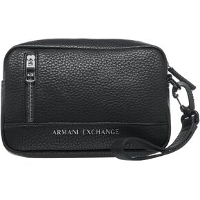 A | X ARMANI EXCHANGE Men's Armani Exchange Pebble Branded Beauty Case Nero-Black, One Size, Small