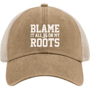 Blame It All On My Roots Hat American Hat AllBlack Dad Hats for Men Gifts for Her Workout Caps