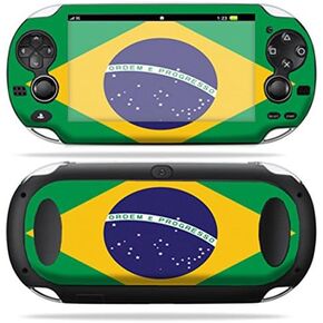 MightySkins Skin Compatible with PS Vita PSVITA Playstation Vita Portable wrap Sticker Skins Brazilian Flag