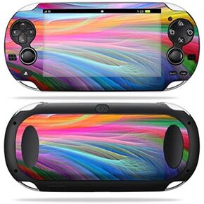 MightySkins Skin Compatible with PS Vita PSVITA Playstation Vita Portable wrap Sticker Skins -Rainbow Waves