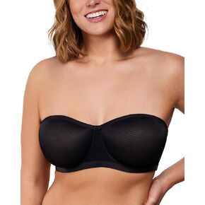 HSIA Strapless Bras for Women, Plus Size Minimizer Bra with Underwire See Through Unlined Mesh Sexy Bra for Big Large Bust