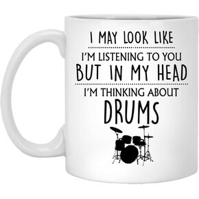Drums Gift, Drums Mug, Funny Drums Gifts For Him, Men, Friend, Drummer Gifts, Gift For Drums Lover, Playing My Drums Coffee Mug 11oz (MUG-VVKV8RJPET)