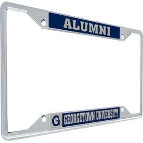 Desert Cactus Georgetown University License Plate Frame Hoyas GU Metal Car Tag Holder for Front or Back of Car Officially Licensed (Alumni Blue)