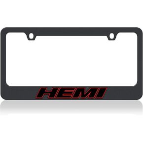 Eurosport Daytona- Compatible with -, HEMI - Black License Plate Frame