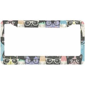 Decorative License Plate Frame Sunflower Sunset Car Tag Cover Aluminum Auto License Plate Holder for Men Women