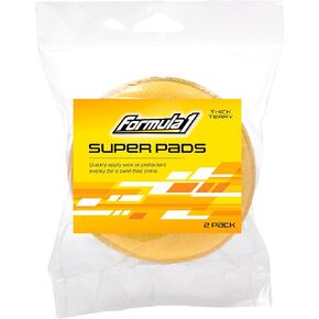Formula 1 Super Car Wax Applicator Pad – Soft Polishing Pads Leave No Scratches – Reusable & Washable Car Wax Applicator Pads – Terry Cloth Applicator Pads for a Swirl-Free Shine (2 Pack, 3")