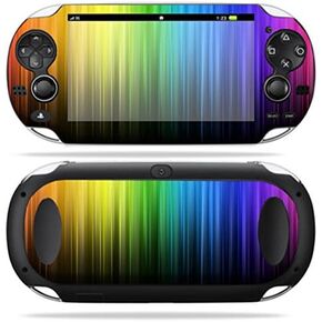 MightySkins Skin Compatible with PS Vita PSVITA Playstation Vita Portable wrap Sticker Skins Rainbow Streaks