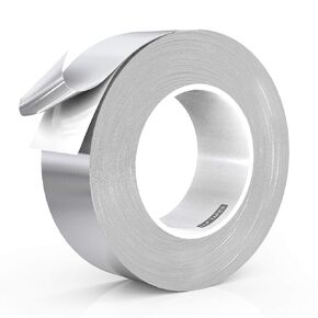 LLPT Aluminum Foil Tape 2 Inches x 65 Feet 3.94 Mil High Temp Heavy Duty Adhesive HVAC Sealing Hot Cold Air Duct Tape for Pipe Metal Repair (A2065)