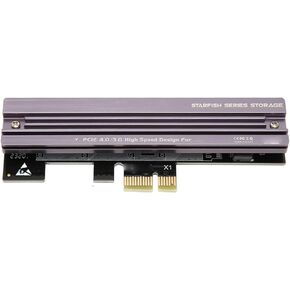 NVMe SSD to PCIe Card, M.2 NVMe SSD to PCIe Adapter Top Cover Design with Screws for 2260 2280 SSD
