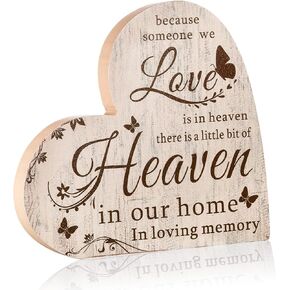 Jetec Sympathy Gift Bereavement Memorial Decor Sign Loss of Loved One Remembrance Sign Memorial Present Condolence Sign Loss of Mother Father Sympathy Gift Living Room Home Table Centerpiece Decor