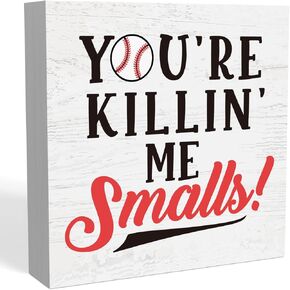 Funny Boy Gifts Sandlot Baseball Desk Decor Rustic Birthday Gifts for Boys Wood Box Sign Farmhouse Home Table Shelf Cubicle Baseball Room Decor 5 X 5 Inch