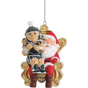 FOCO NCAA Unisex-Adult NCAA Team Holiday Tree Mascot On Santa's Lap Ornament