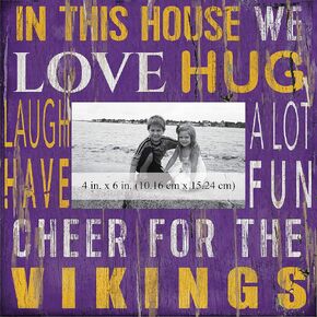 Fan Creations House Frame Minnesota Vikings 10x10, Multicolored