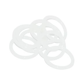 Flyshop 10 Pcs Clear White Silicone Sealing Rings O Ring Gasket 0.75" OD 0.5" ID 0.12" Width 19mm OD 12.8mm ID 3.1mm Width