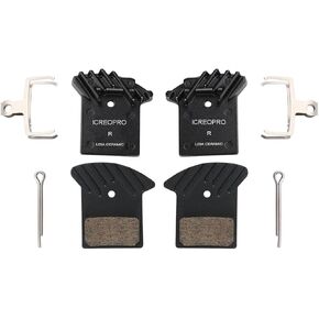 Hydraulic Disc Brake Pads with Cooling Fin, 2Pair Bicycle Brake Pads for SRAM XO XX Avid Elixir 1 3 5 7 9 R CR ER DB1 DB3 DB5 and Nutt Oil Brake