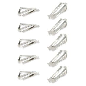 Zeberoxyz 10pcs Glass Bed Spring Turn Clips,Stainless Steel Glass Bed Clips Platform Clamps Stable for Creality Ender 3 Pro, Ender 3S, Ender 5 Pro, CR-20 PRO, CR-10S Pro 3D Printer (10pcs Glass Clips)