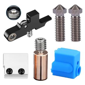 Upgrade Idler Arm All Metal Bimetal Heatbreak Nickel Plated Copper Heater Block Nozzles 0.4mm Compatible with Artillery Sidewinder X1 X2 Genius Titan Extruder Volcano Hotend Parts 3D Printer