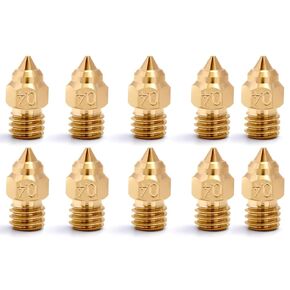 BIQU 10 PCS Nozzles Kit 0.4mm for Creality K1, K1 Max, Ender 3 V3 KE, CR-10 SE, CR-M4 3D Printers, High Speed Brass Nozzles Kit, for 1.75mm Filament