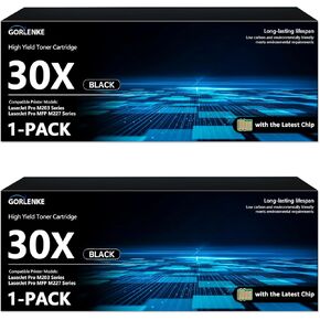 30X CF230X Black Toner Cartridge High Yield 2-Pack with Chip: 30X Toner Cartridge Replacement for HP30X CF230X Black Toner Cartridge Works with Laser Pro M203 Series, Pro MFP M227fdn, M227fdw Printer