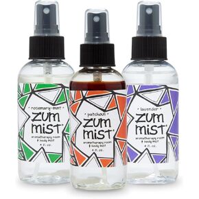 Zum Indigo Wild Mist Room & Body Spray - Aromatherapy Essential Oil Spray - Natural Body Mist & Room Spray - Rosemary-Mint, Patchouli & Lavender Scents - 4 fl oz (3 Pack) in Kuwait