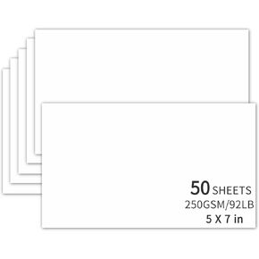 50 Sheets Black Cardstock Paper 3" x 5" 250gsm/92lb Thick Heavy Blank Cards Stock for DIY Art Projects, Card Making, Postcards, Greeting Cards,Business,Birthday Party, Wedding Invitation