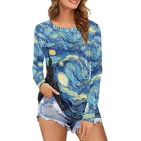 قمصان بأكمام طويلة للنساء، قمصان أساسية ورقبة دائرية، قمصان فائقة النعومة للفتيات المراهقات in Kuwait