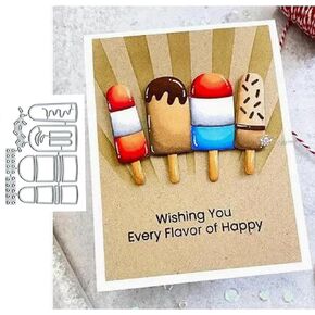 2pcs Ice Cream Metal Die Cuts,Summer Cake Ice Cream Cutting Dies Cut Stencils DIY Scrapbooking Decorative Embossing Paper Scrapbooking Card Making